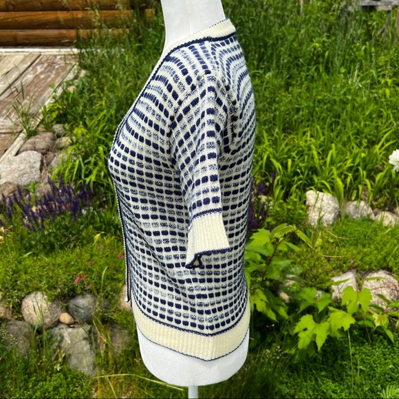 Sears Jr.Bazaar 1960s light button up sweater - Picture 4 of 6